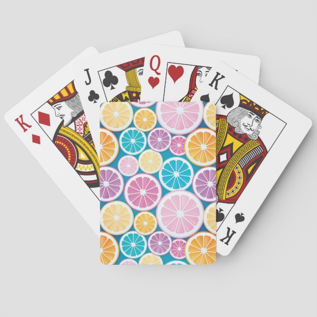 Citrus Slices Pattern Playing Cards (Back)