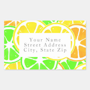  Citrus Slices     Rectangular Sticker
