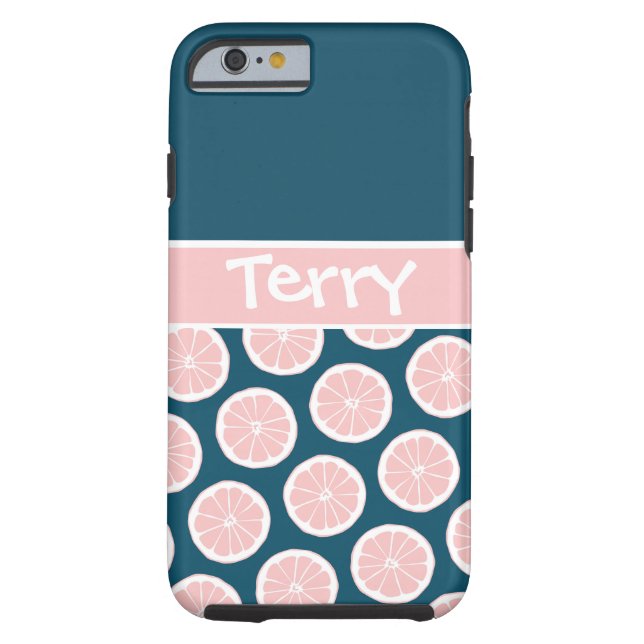 Citrus Slices with Personalised Nameplate Case-Mate iPhone Case (Back)