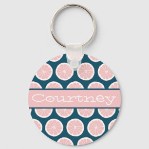 Citrus Slices with Personalised Nameplate Key Ring