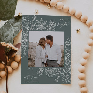 Citrus & Spice   All is Bright Photo Holiday Card