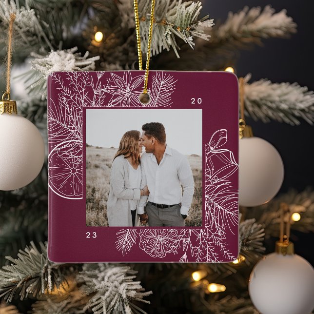 Citrus & Spice | Elegant Photo  Ceramic Ornament (Creator Uploaded)