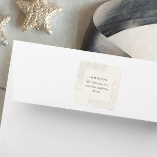 Citrus & Spice   Holiday Return Address Square Sticker