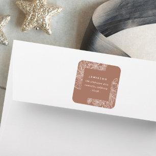 Citrus & Spice   Holiday Return Address Square Sticker