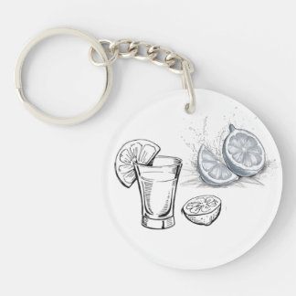 Citrus Splash Keychain – Fresh Lemon Juice Design!