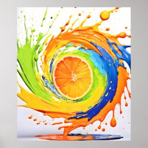 Citrus Splash of Colour Design Poster