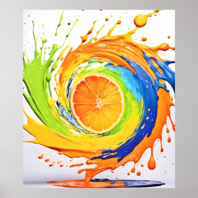 Citrus Splash of Colour Design Poster (Front)