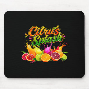 Citrus splash summer vacation fruit graphic  mouse pad