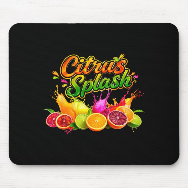 Citrus splash summer vacation fruit graphic  mouse pad (Front)