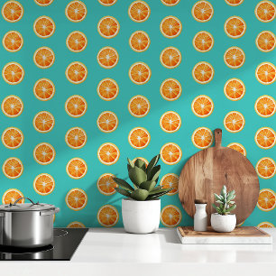 Citrus Splash: Vibrant Orange Slice Wallpaper