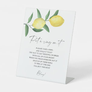 Citrus - spring put a ring on it game pedestal sign
