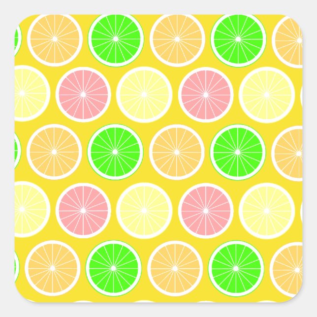 Citrus Square Sticker (Front)