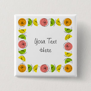 Citrus Square Text button square