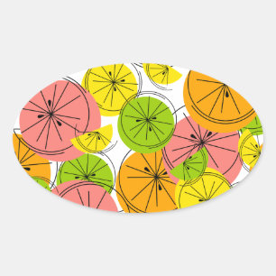 Citrus sticker oval