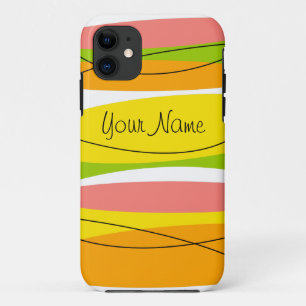 Citrus Stripe 'Name' iPhone 5 case