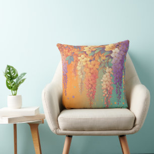 Citrus Sunset Wisteria Cushion