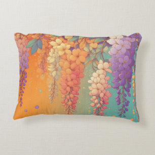 Citrus Sunset Wisteria Decorative Cushion