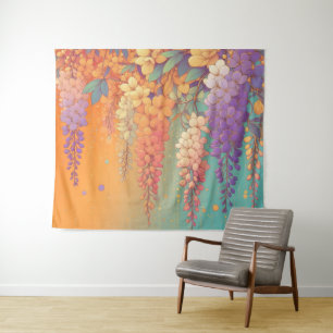 Citrus Sunset Wisteria Tapestry
