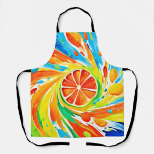 Citrus swirling Splash Design Apron