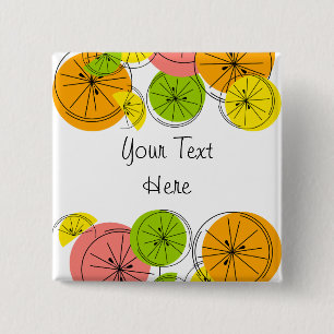 Citrus Text button square