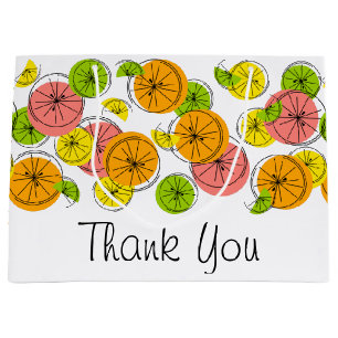 Citrus Thank You gift bag large
