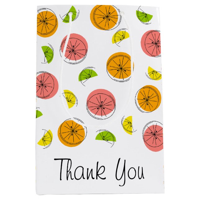 Citrus Thank You gift bag medium (Front)