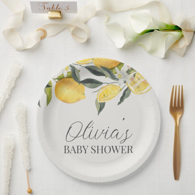 Citrus theme baby shower paper plate (Wedding)