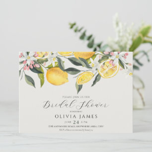 Citrus theme bridal shower invitation