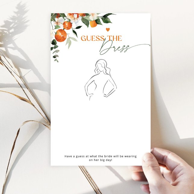 Citrus theme Guess the dress bridal shower game (Creator Uploaded)
