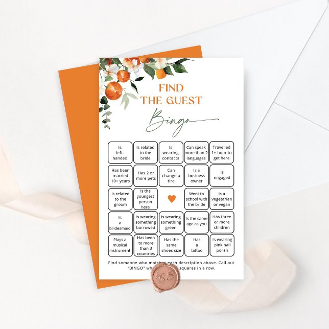 Citrus theme oranges Find the guest bingo game (Creator Uploaded)