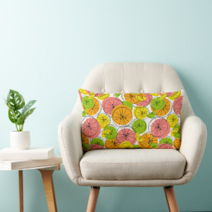 Citrus throw pillow lumbar