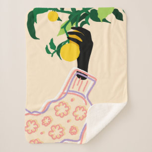 Citrus Touch Sherpa Blanket