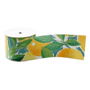 Citrus Tree Artisan Lemons Oranges Limes Colourful Grosgrain Ribbon