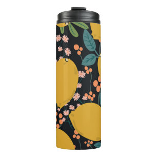 Citrus Tree Hand Drawn: Vintage Thermal Tumbler