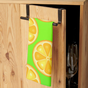 Citrus TROPICAL SUMMER FRUIT Orange lemons Slice Tea Towel