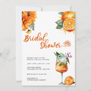 Citrus Watercolor Bridal Shower Invitation