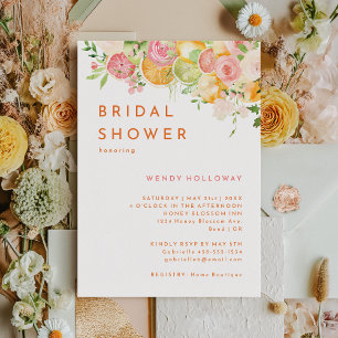 Citrus Watercolor Bridal Shower Invitation