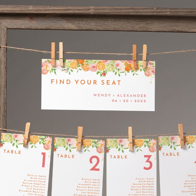 Citrus Watercolor Hanging Seating Chart Header (Creator Uploaded)