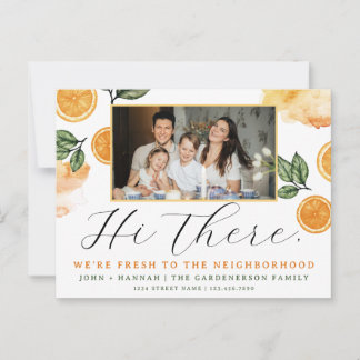 Citrus Watercolor New Neighbour Postcard