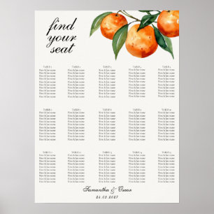 Citrus Wedding Mediterranean Orange Poster