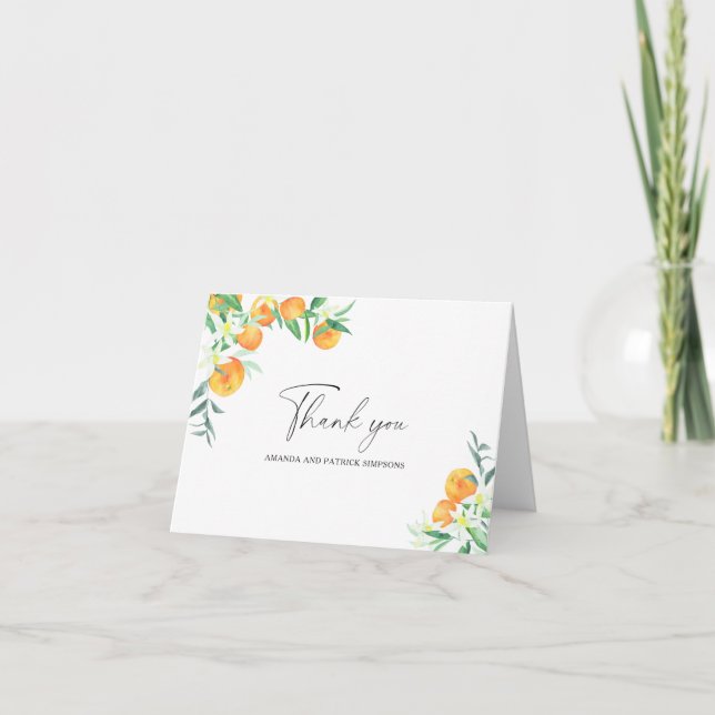 Citrus - Wedding Thank You Card (Front)