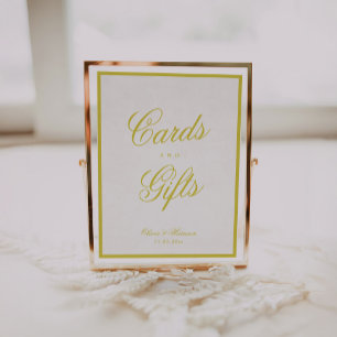 Citrus Wedding Yellow Elegant Cards and Gifts Sign