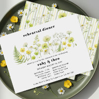 Citrus Wildflower Ghost Stripe Wedding Rehearsal