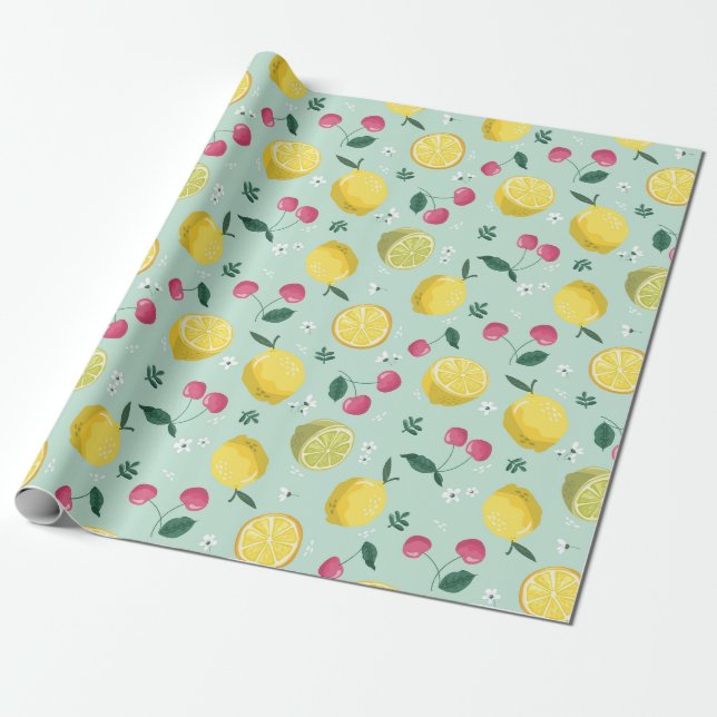 Citrus Wrapping Paper (Unrolled)