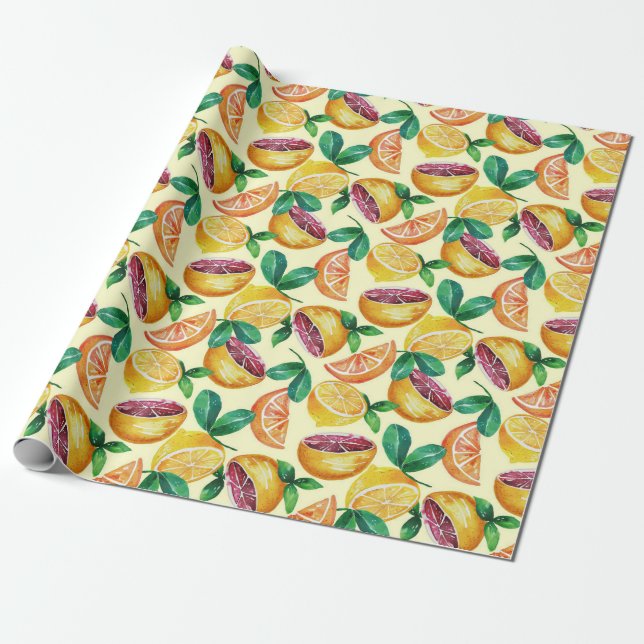 Citrus Wrapping Paper (Unrolled)
