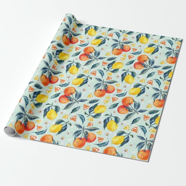 Citrus Wrapping Paper (Unrolled)
