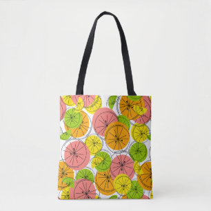 Citrus yellow back all over tote bag