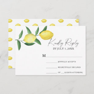 Citrus yellow - Wedding RSVP Card