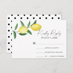 Citrus yellow - Wedding RSVP Card