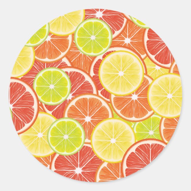 Citruses Classic Round Sticker (Front)